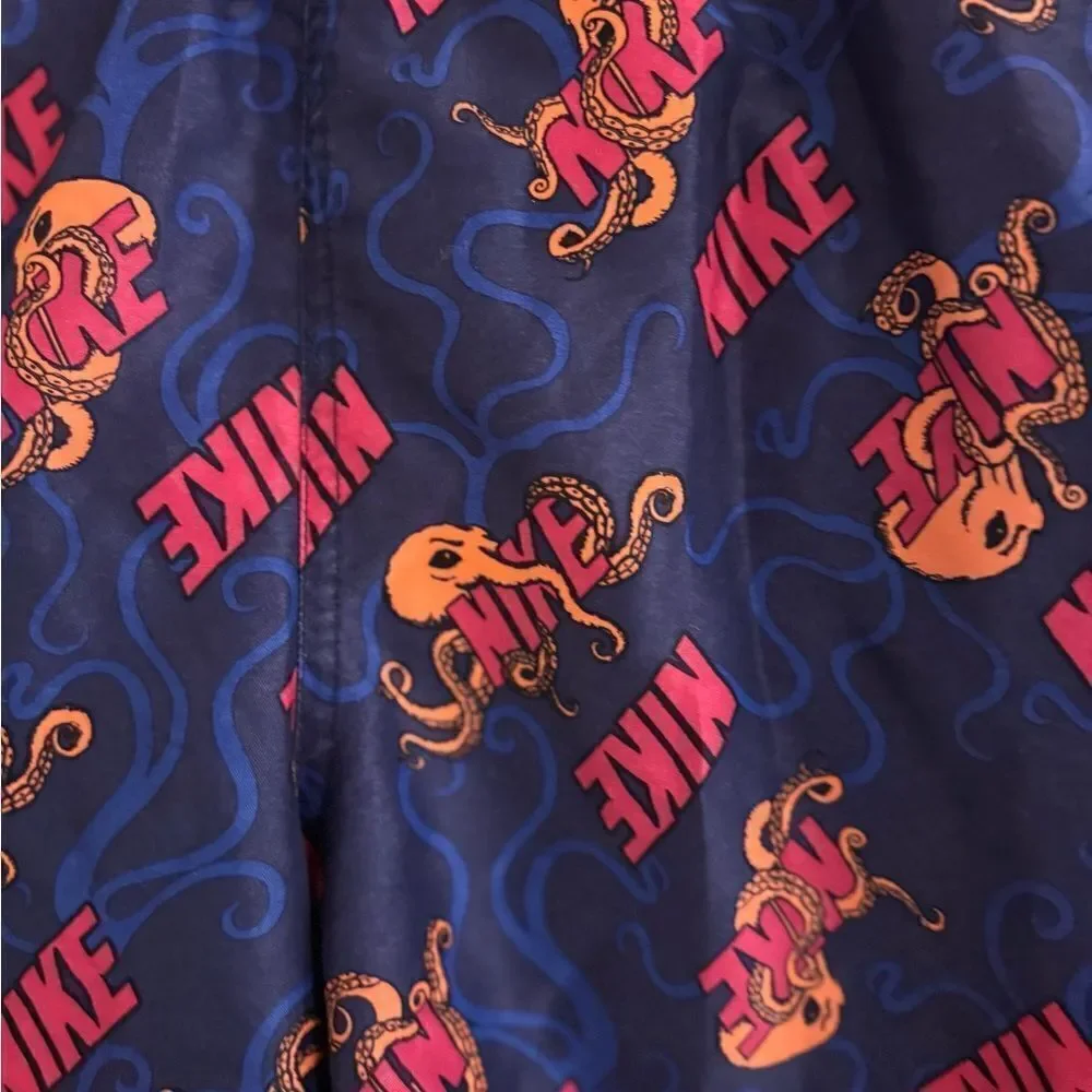 Nike Blue and Red Octopus Swim Shorts